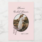 .ink Bow Brautparty Gefallen Mini Weinetikett (Einzelnes Label)