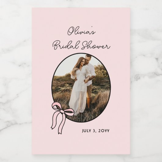 .ink Bow Brautparty Gefallen Mini Weinetikett (Einzelnes Label)