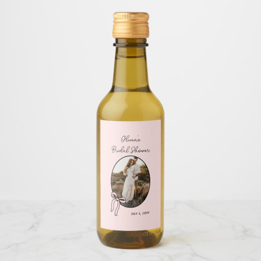 .ink Bow Brautparty Gefallen Mini Weinetikett (Vorderseite)