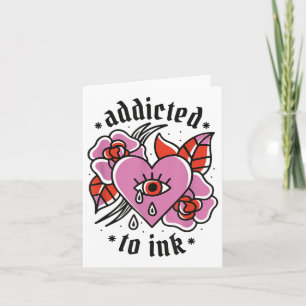 Ink Broken Heart Valentinstag Tattoo Karte