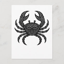 Ink‑Carved Crab — Mythic Sea Creature T‑Shirt Postkarte