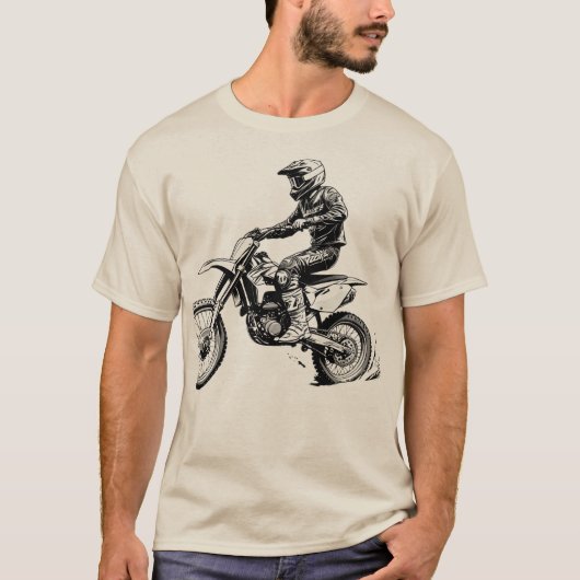 Ink Dirt Bike Rider T-Shirt (Vorderseite)