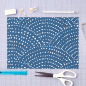 Ink dot scales - white on classic blue seidenpapier (Handwerk)