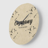 Ink Drop Effect Company Name Große Wanduhr (Winkel)