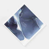 Ink Flow Wedding Blue ID762 Serviette (Ecke)