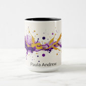 Ink & Gold Dance Abstract Modern Coffee Tasse (Zentrum)