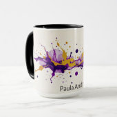 Ink & Gold Dance Abstract Modern Coffee Tasse (Vorderseite Links)