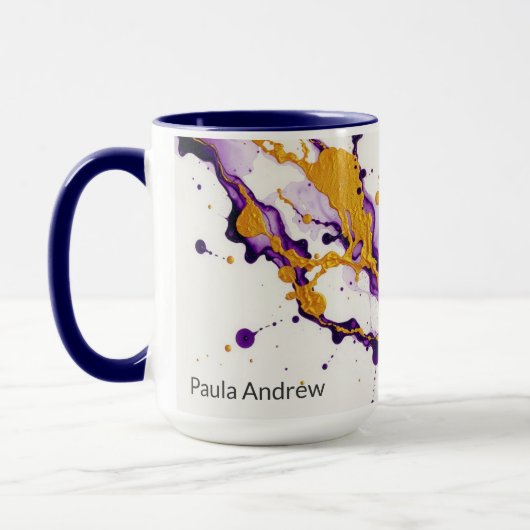 Ink & Gold Dance Fluid Motion Aesthetic Tasse (Links)