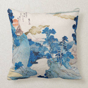 Ink Graphics Asian Garden Landschaft Throw Kissen