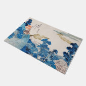Ink Graphics Asian Gardens Landschaft Doormat Fußmatte (Schrägansicht)