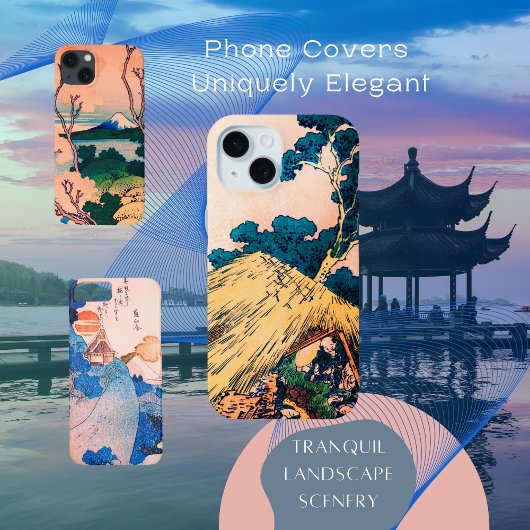 Ink Graphics Asian Landscape iPhone 15 Hülle