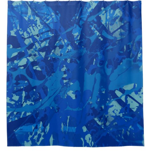 Ink hand made painting. Abstract wall art. Creativ Duschvorhang (Vorderseite)