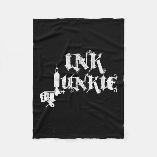 Ink Junkie Tattoo Artist Machine Fleecedecke (Vorderseite)