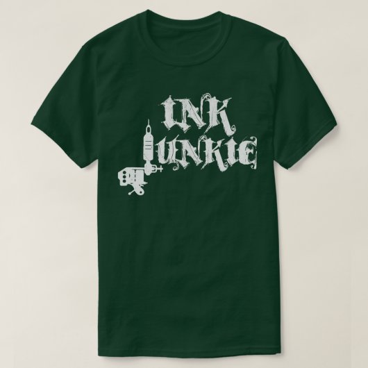 Ink Junkie Tattoo Artist Machine T-Shirt (Design vorne)