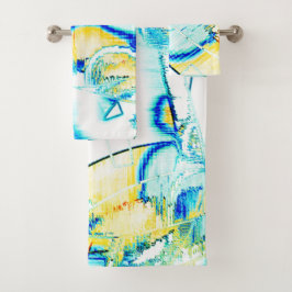 Ink lief in mehr als einer Richtung? Gelb, cyan... Badhandtuch Set