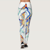Ink lief in mehr als einer Richtung? Orange, blau Leggings (Rückseite)