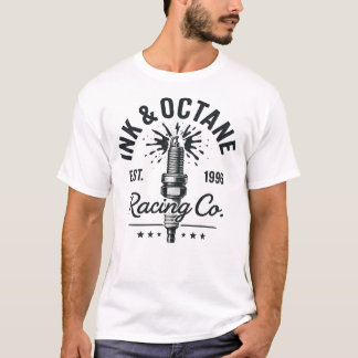 Ink & Octane Racing Co. Zündkerze Logo T-Shirt
