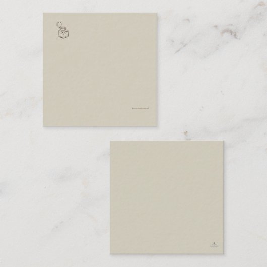 Ink Pot-Forgotten Archive- Minimalist Begleitkarte (Vorne/Hinten)