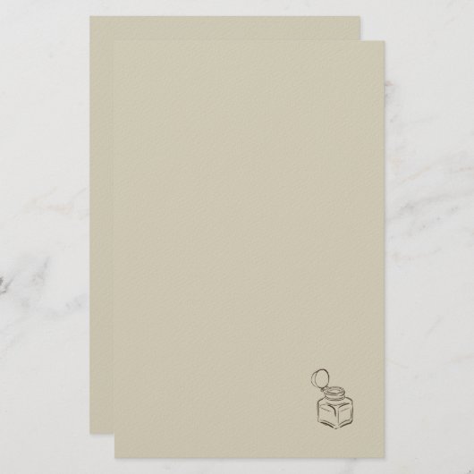 Ink pot- Forgotten Archive- Minimalist Briefpapier (Vorne/Hinten)