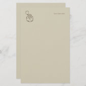 Ink pot-Forgotten Archive- Minimalist  Briefpapier (Vorne/Hinten)