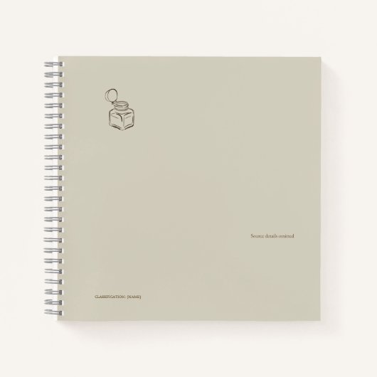 Ink pot- Forgotten Archive- Minimalist Notizblock (Vorderseite)