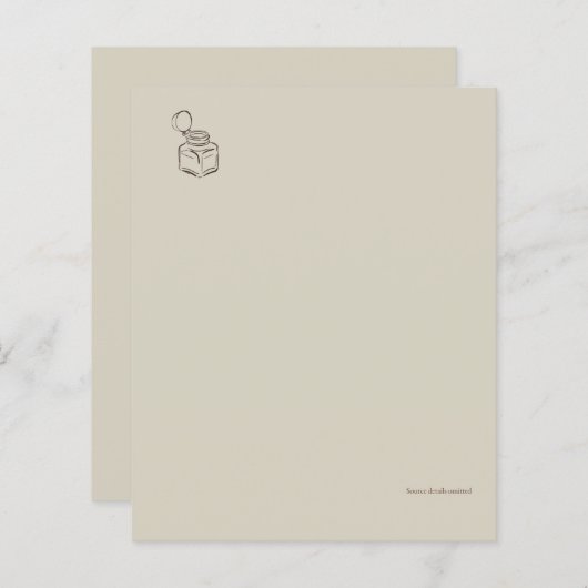 Ink Pot-Forgotten Archive- Minimalist Papersheet (Vorne/Hinten)