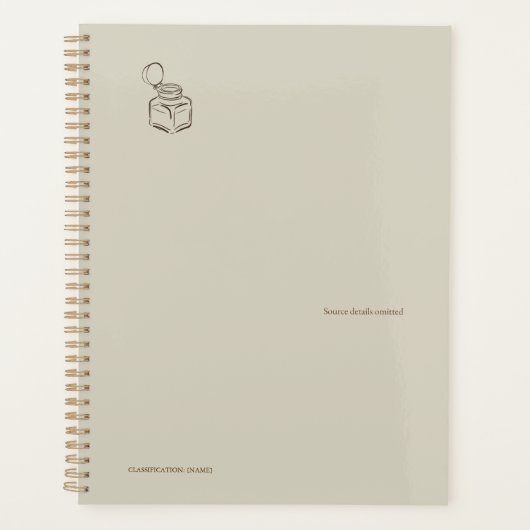Ink pot- Forgotten Archive- Minimalist Planner Planer (Vorderseite)