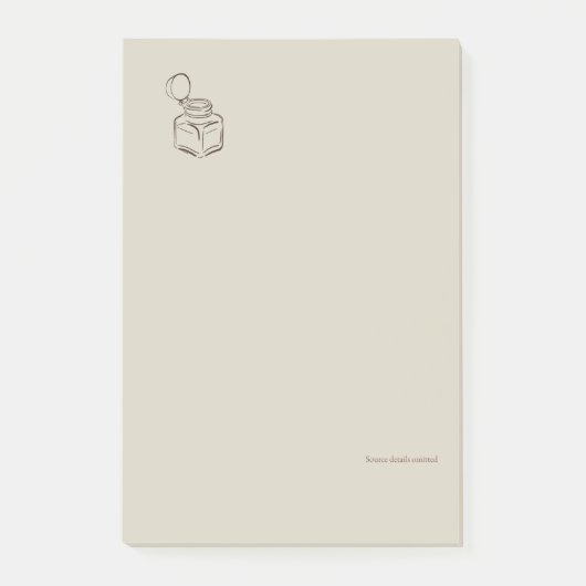 Ink pot- Forgotten Archive- Minimalist Post-it Klebezettel (Vorderseite)