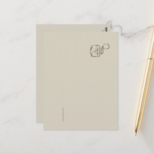 Ink pot- Forgotten Archive- Minimalist Postkarte (Vorderseite/Rückseite Beispiel)