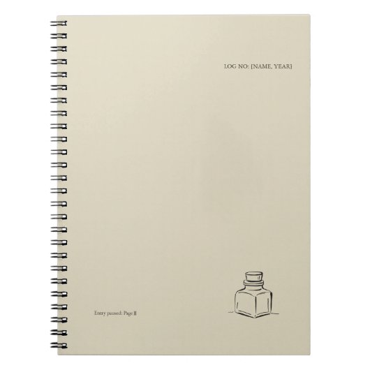 Ink Pot- Minimalist Book Lover Photo Notebook Notizblock (Vorderseite)