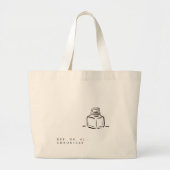 Ink Pot- Minimalist Book Lover- Tote Bag Jumbo Stoffbeutel (Vorne)