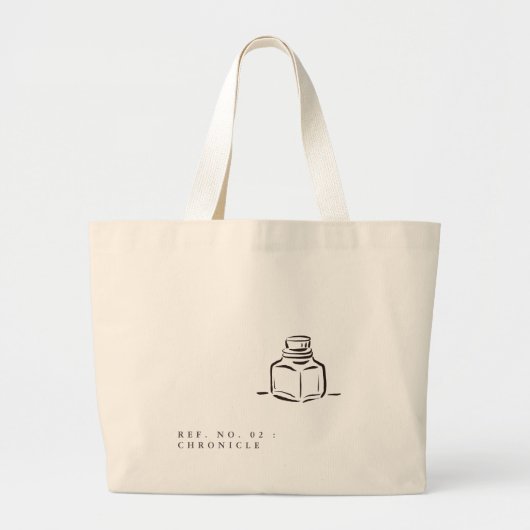 Ink Pot- Minimalist Book Lover- Tote Bag Jumbo Stoffbeutel (Vorne)