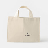 Ink Pot- Minimalist Book Lover- Tote Bag Mini Stoffbeutel (Rückseite)