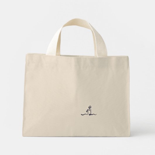 Ink Pot- Minimalist Book Lover- Tote Bag Mini Stoffbeutel (Rückseite)
