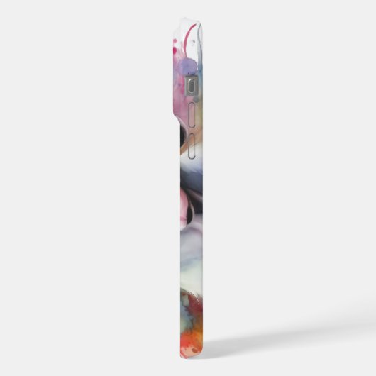 Ink Spattered Boxer Dog Joy iPhone Hülle (Linke Seite)