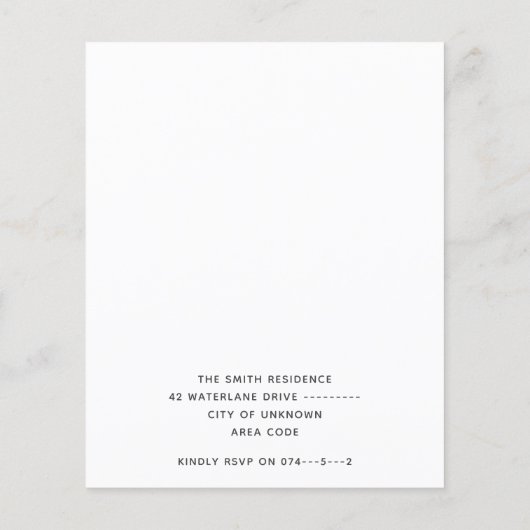 Ink splash Blue Pink Gender Offenbaren Einladung (Rückseite)