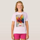 "Ink Splash Chic: Women's T-Shirt with Swag" (Vorne ganz)