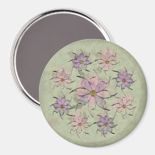 Ink Stain Blume Mandala Magnet