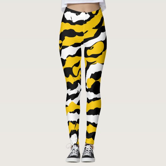 ink stripes yellow, black and white leggings (Vorderseite)