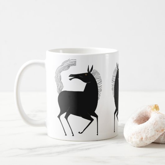 Ink Talking Fantasy V01 HORSE Kaffeetasse (Mit Donut)