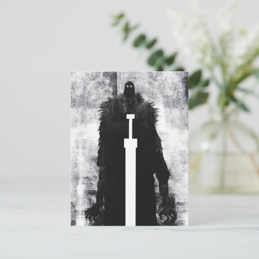Ink Talking Fantasy V02 A Knight from hell Postkarte (Stehend Vorderseite)