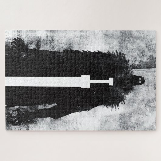 Ink Talking Fantasy V02 A Knight from hell Puzzle (Horizontal)