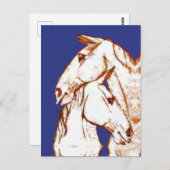 Ink Talking Fantasy V07 HORSE V02 Postkarte (Vorne/Hinten)