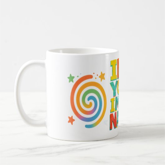 "Ink Your Imagination" - CMYK-Inspiriert Retro-Typ Kaffeetasse (Links)