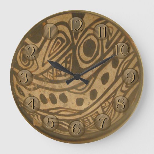 Inka Design Backlock Museum Bowl Große Wanduhr (Vorderseite)