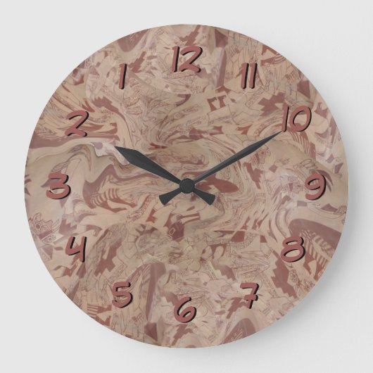 Inka Design Backwards Uhr Abstrakte Vase (Vorderseite)