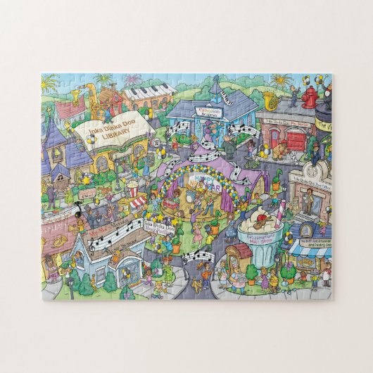 Inka Dinka Doo Town Neujahrstag Puzzle (Horizontal)