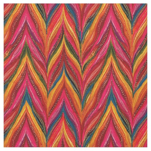 Inka-Feder-Chevron Stoff (Nahaufnahme)