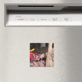 Ïnka Frau am Backstrap-Loom Magnet (In Situ (Geschirrspüler))