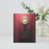 Inka Gold Zeremonialmesser (Tumi), Lima, Peru Postkarte (Stehend Vorderseite)